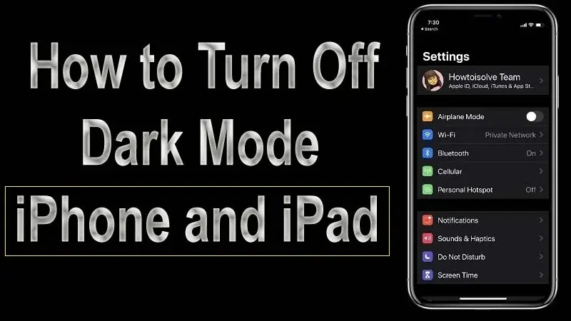 How To Turn Off DarK Mode Iphone