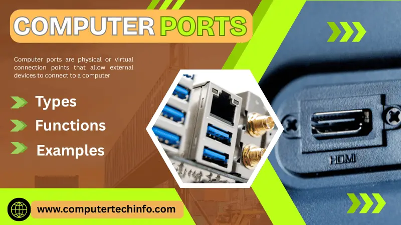Computer Ports Names: 25 Types of Computer Ports, Functions, Examples